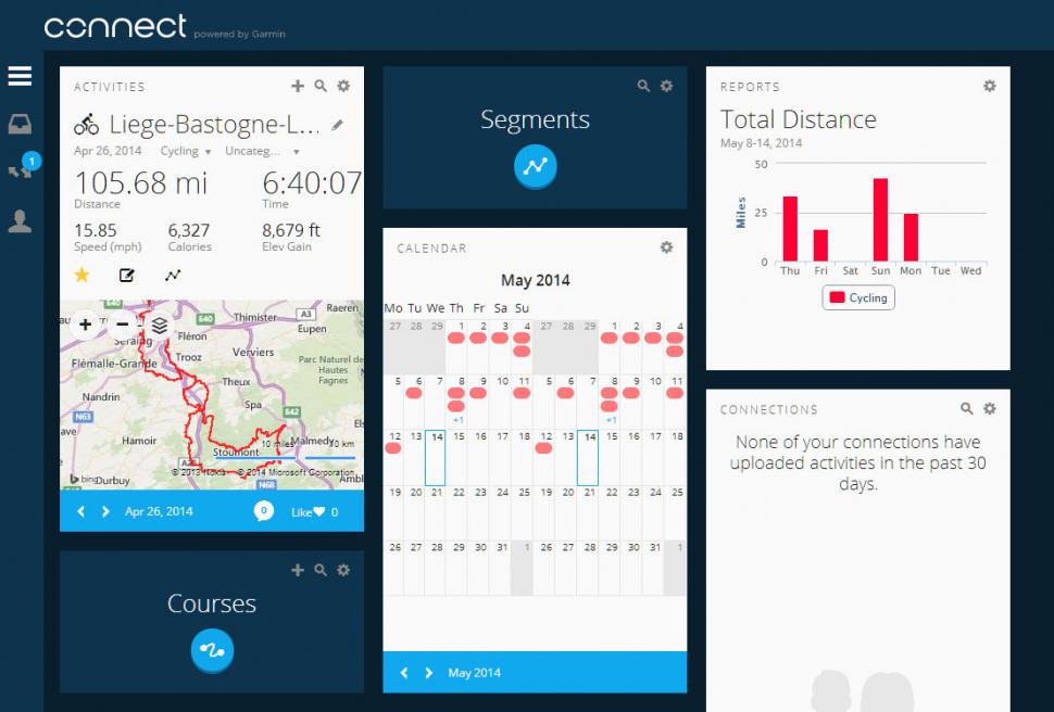 Garmin store connect cycling